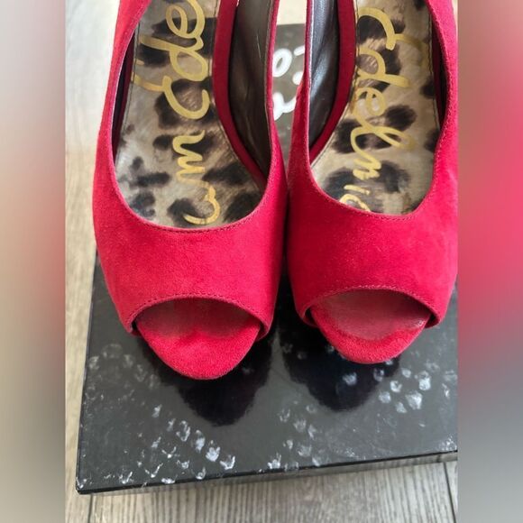 Sam Edelman Penelope ruby red Lea high heels used - Picture 3 of 9